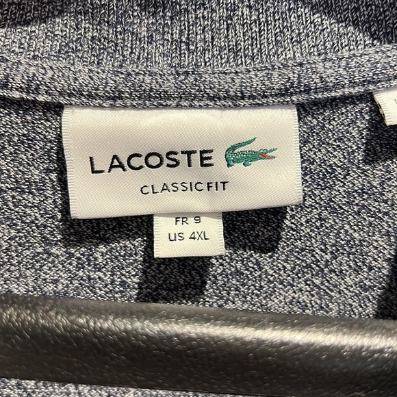 Lacoste classic fit polo US 4XL FR9, heathered navy & white - Picture 3 of 13